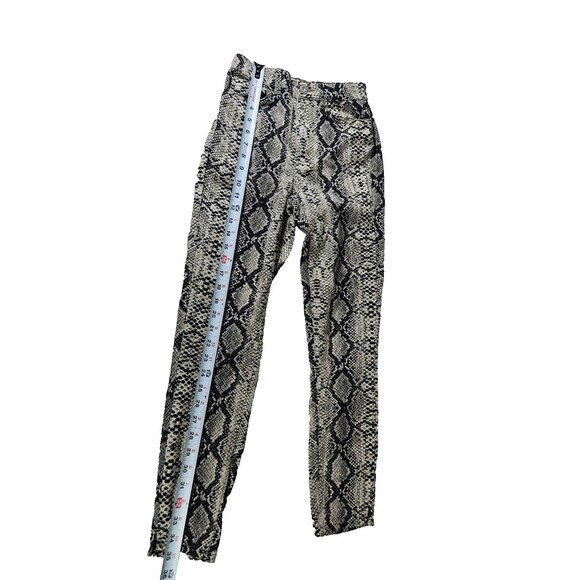 Zara Women's High Rise Snake Python Print Skinny Straight Leg Pants Size 2 - Picture 2 of 5